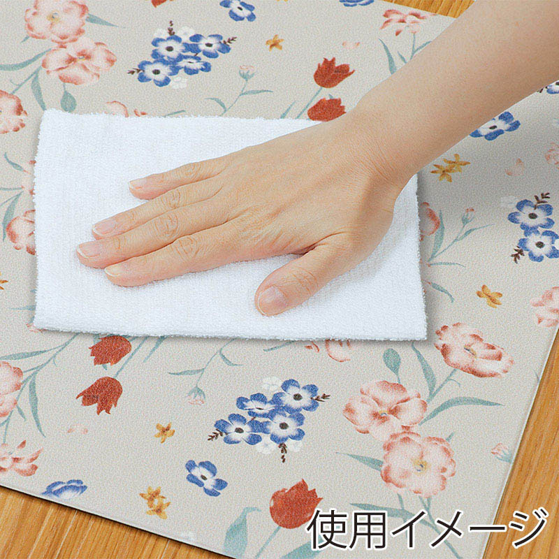 中山福 室内玄関マット 40×80cm フィオーレ ND-5182 1個(ご注文単位1個)【直送品】