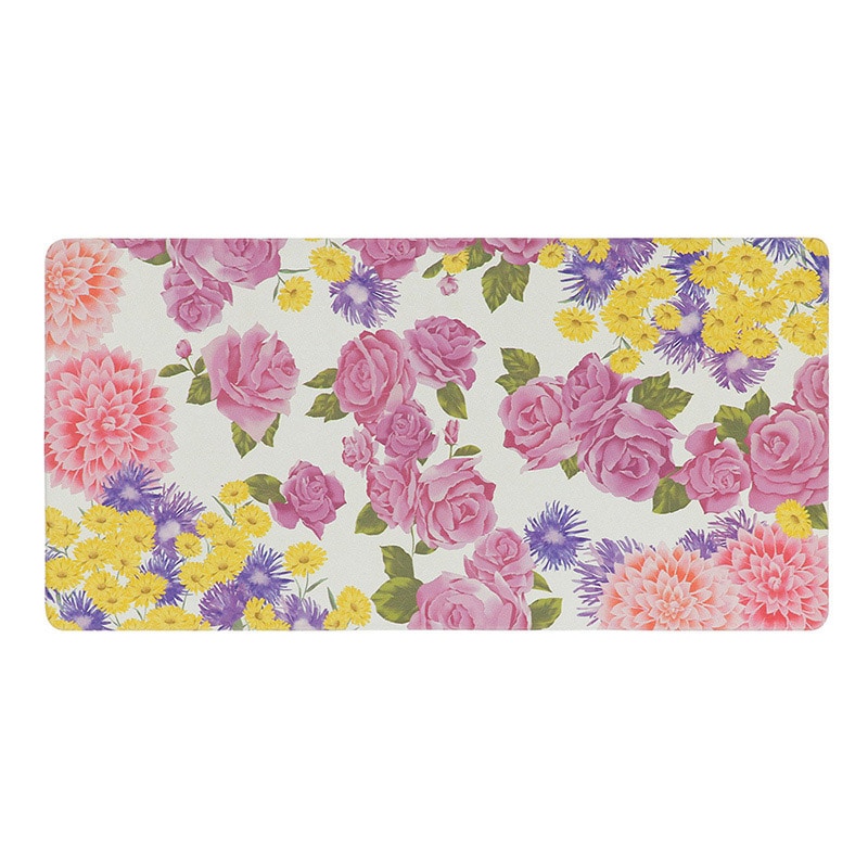 中山福 室内玄関マット 40×80cm フラワリー ND-5181 1個(ご注文単位1個)【直送品】