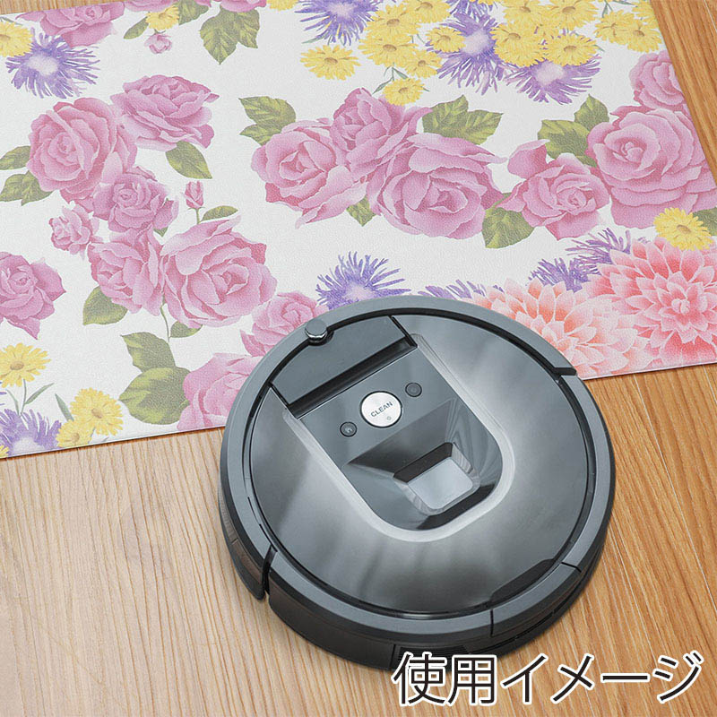 中山福 室内玄関マット 40×80cm フラワリー ND-5181 1個(ご注文単位1個)【直送品】