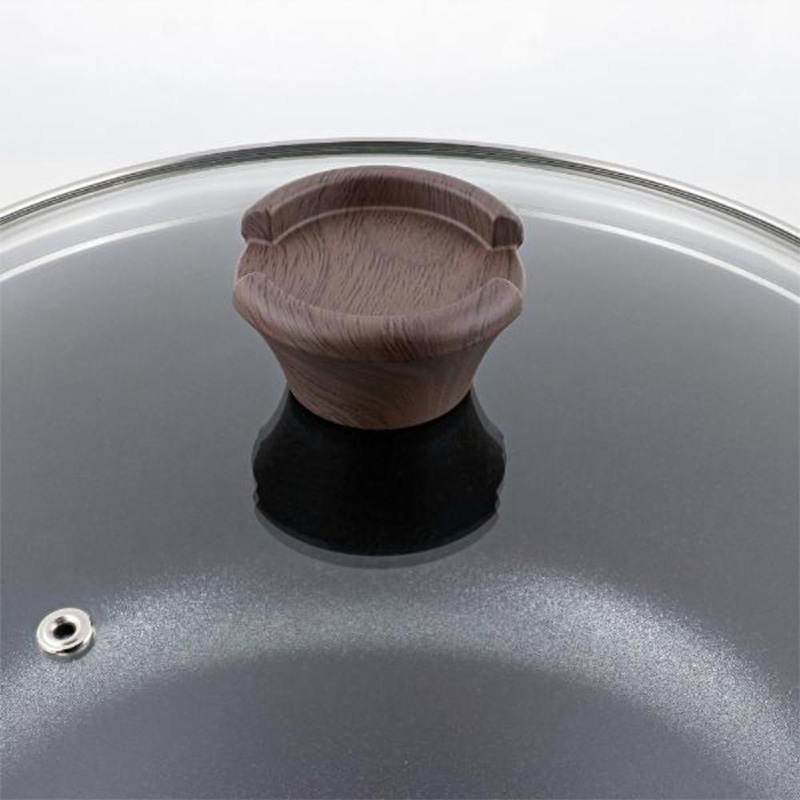 中山福 深型両手鍋 ミロワール ガラス蓋付 IH対応 24cm ミラー仕上げ ND-325 1個(ご注文単位1個)【直送品】