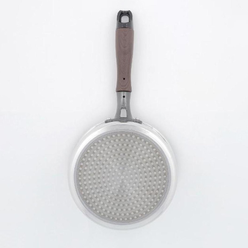 中山福 片手鍋 ミロワール ガラス蓋付 IH対応 16cm ミラー仕上げ ND-321 1個(ご注文単位1個)【直送品】