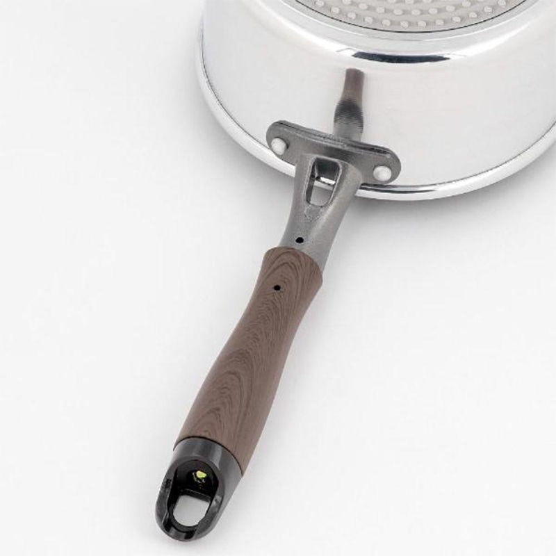 中山福 片手鍋 ミロワール ガラス蓋付 IH対応 16cm ミラー仕上げ ND-321 1個(ご注文単位1個)【直送品】