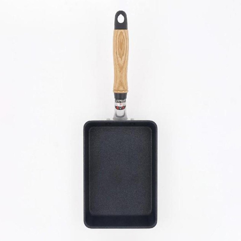 中山福 卵焼き器 絢銀 テフロンプラチナ加工 ガス火専用 13×18 シルバー MA-5506 1個(ご注文単位1個)【直送品】