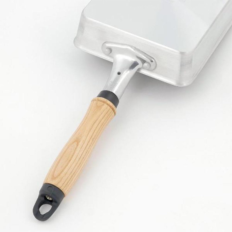 中山福 卵焼き器 絢銀 テフロンプラチナ加工 ガス火専用 13×18 シルバー MA-5506 1個(ご注文単位1個)【直送品】