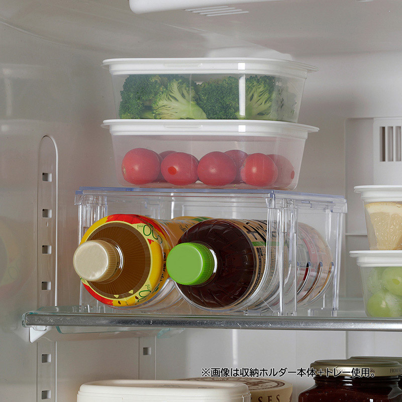 中山福 冷蔵室ペットボトル収納ホルダー 小 クリアブルー MA-4080 1個(ご注文単位1個)【直送品】