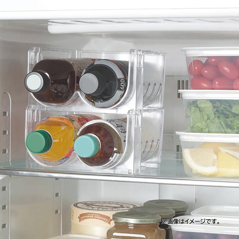 中山福 冷蔵室ペットボトル収納ホルダー 小 クリアブルー MA-4080 1個(ご注文単位1個)【直送品】