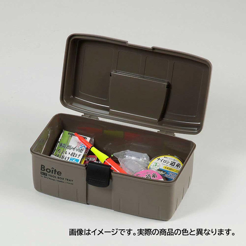 中山福 工具箱 ツールボックス Boite 中皿式 ブラック MA-4026 1個(ご注文単位1個)【直送品】