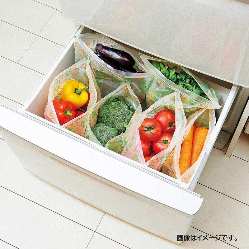 中山福 野菜鮮度袋 ベジシャキちゃんバッグ 5枚入 MA-2157 1個(ご注文単位1個)【直送品】