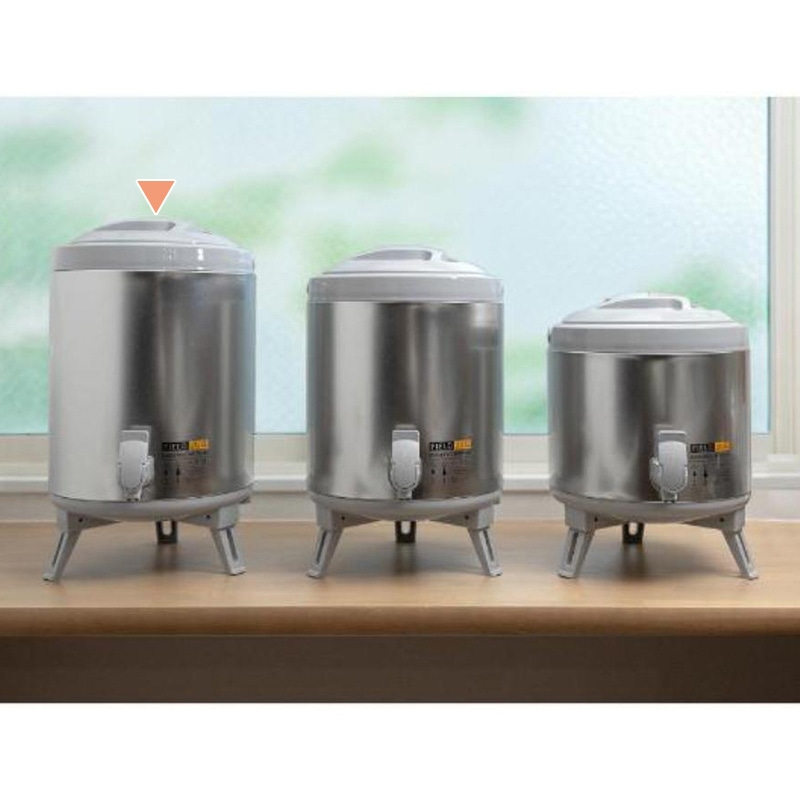 中山福 ウォータージャグ コップ2個付 9.5L シルバー MA-1923 1個(ご注文単位1個)【直送品】