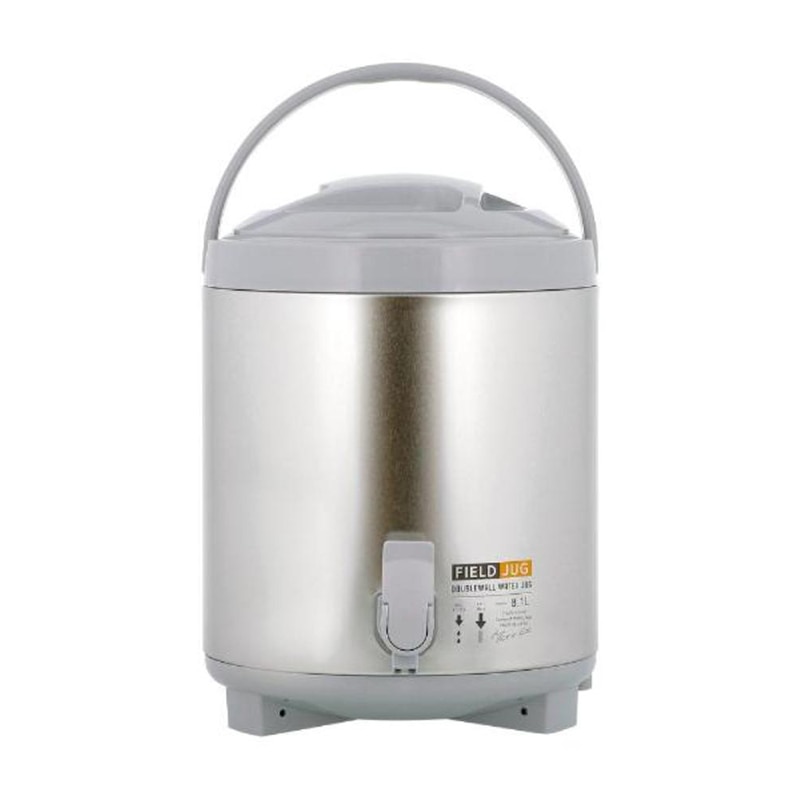 中山福 ウォータージャグ コップ2個付 8.1L シルバー MA-1922 1個(ご注文単位1個)【直送品】