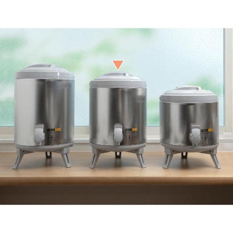 中山福 ウォータージャグ コップ2個付 8.1L シルバー MA-1922 1個(ご注文単位1個)【直送品】