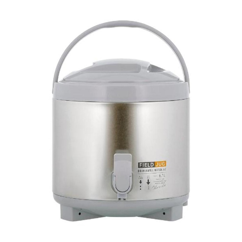 中山福 ウォータージャグ コップ2個付 6.1L シルバー MA-1921 1個(ご注文単位1個)【直送品】