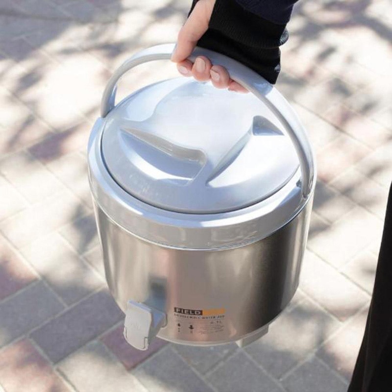 中山福 ウォータージャグ コップ2個付 6.1L シルバー MA-1921 1個(ご注文単位1個)【直送品】