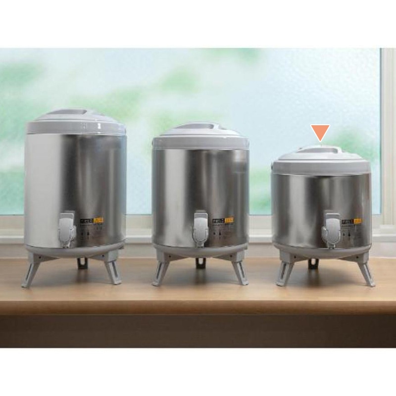 中山福 ウォータージャグ コップ2個付 6.1L シルバー MA-1921 1個(ご注文単位1個)【直送品】