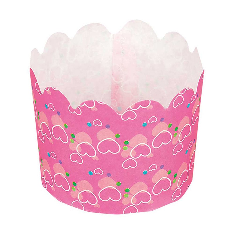 リバティコーポレーション 紙製マフィンカップ ハート 6cm 12枚 LD-589 1個（ご注文単位1個）【直送品】