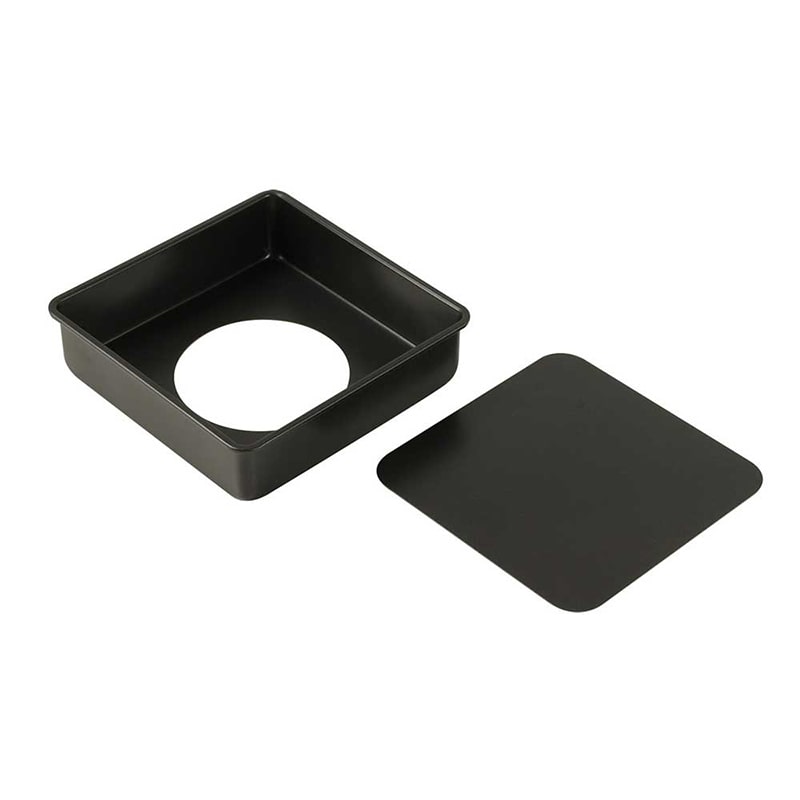 リバティコーポレーション シリコーン加工スクエアケーキ焼型 底取れ式 18cm LD-528 1個（ご注文単位1個）【直送品】