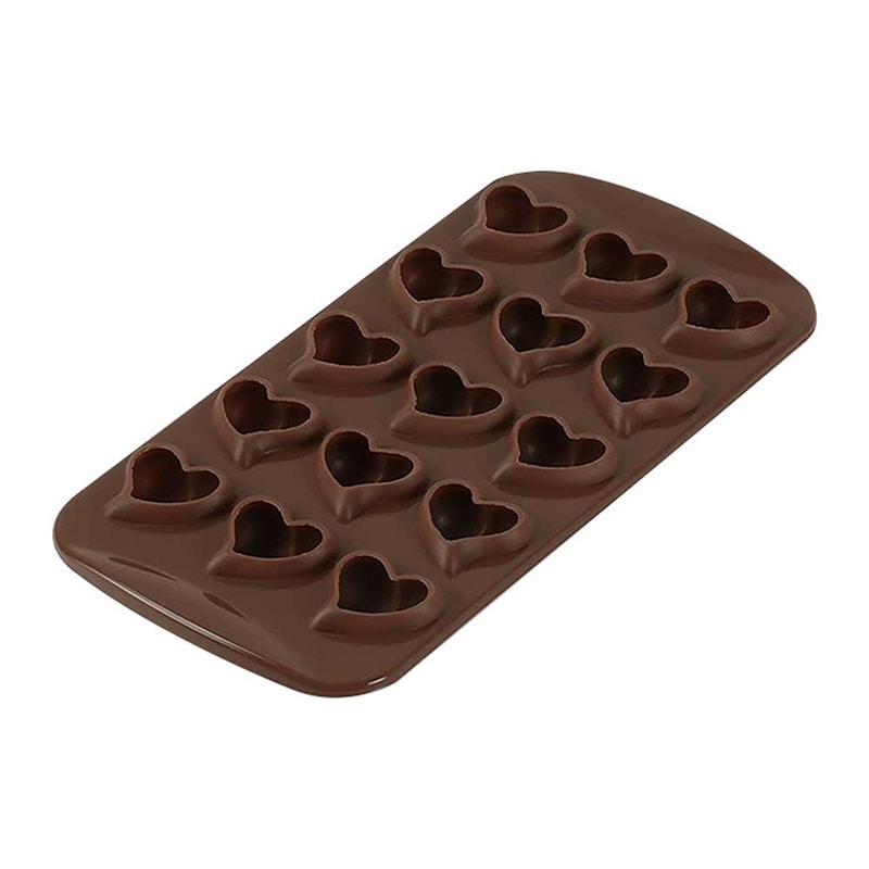 リバティコーポレーション シリコーンチョコレート型 ハート 15個取 LD-523 1個（ご注文単位1個）【直送品】