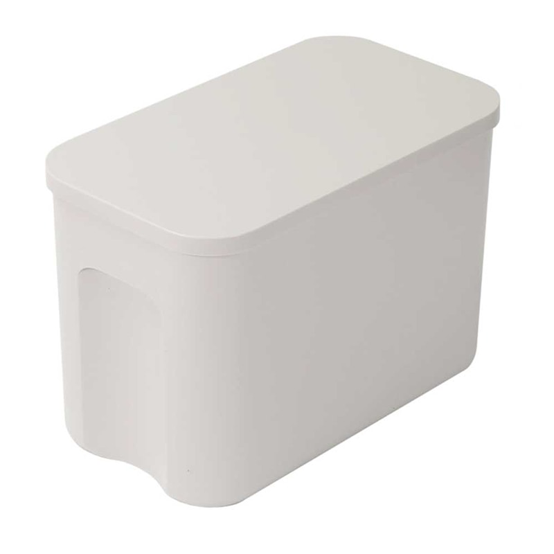 リバティコーポレーション やわらか収納ボックス フタ付 M ワームグレー LD-480 1個（ご注文単位1個）【直送品】