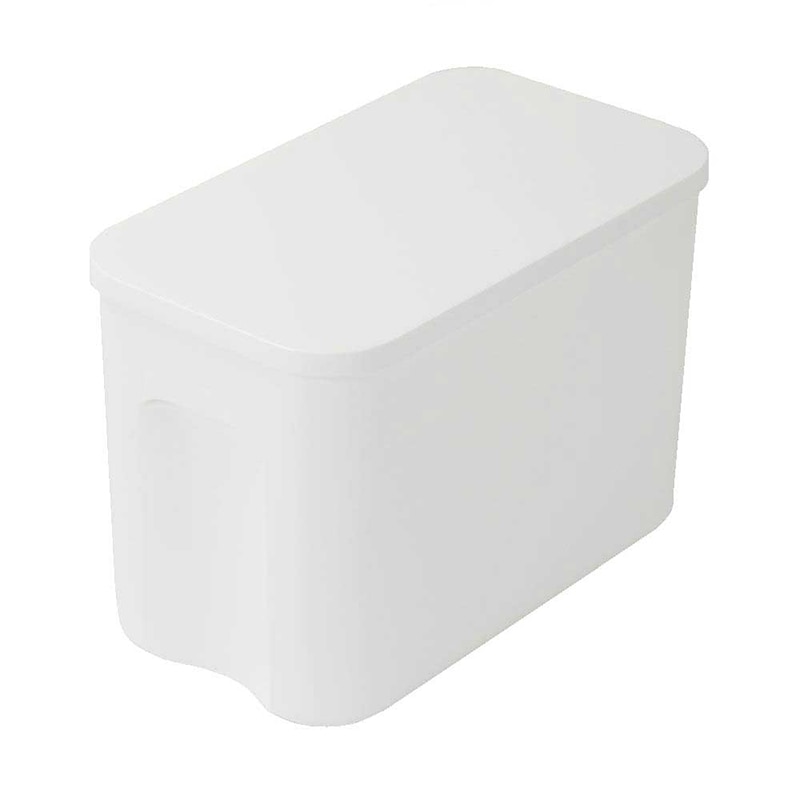 リバティコーポレーション やわらか収納ボックス フタ付 M ホワイト LD-477 1個（ご注文単位1個）【直送品】