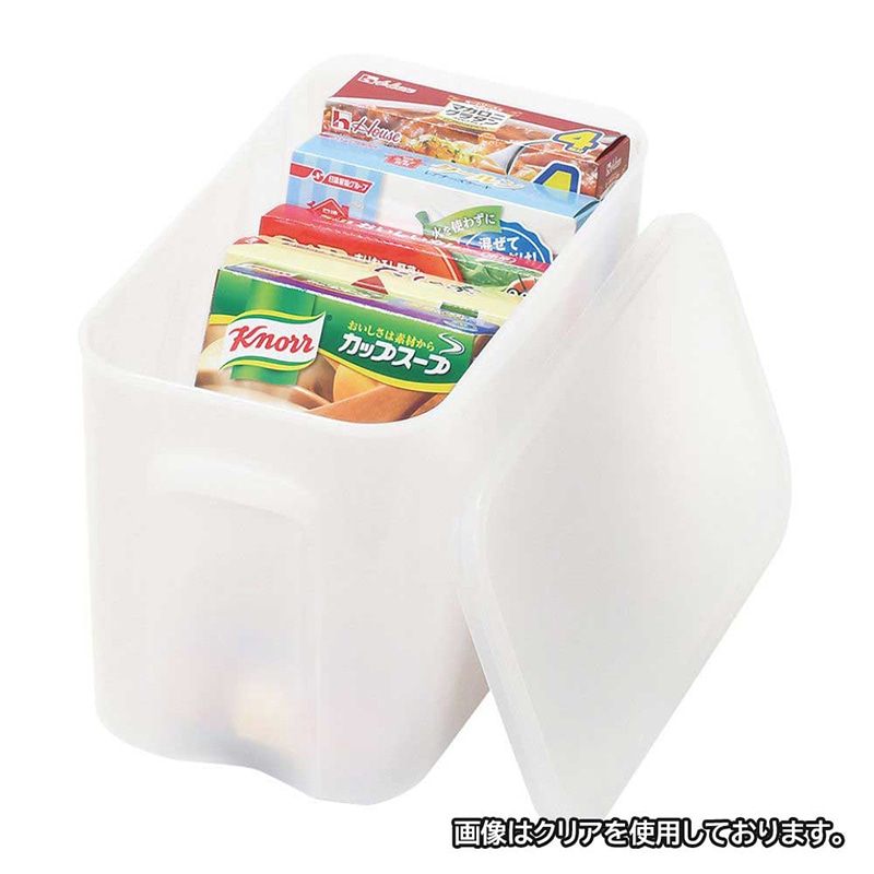 リバティコーポレーション やわらか収納ボックス フタ付 M ホワイト LD-477 1個(ご注文単位1個)【直送品】