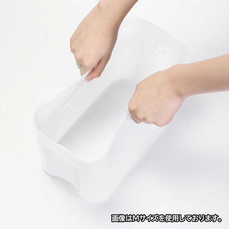 リバティコーポレーション やわらか収納ボックス フタ付 S クリア LD-473 1個（ご注文単位1個）【直送品】