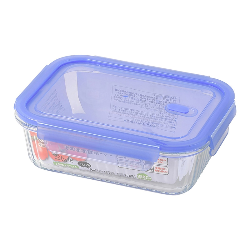 リバティコーポレーション 保存容器 耐熱ガラス 長方形 980ml LD-471 1個（ご注文単位1個）【直送品】