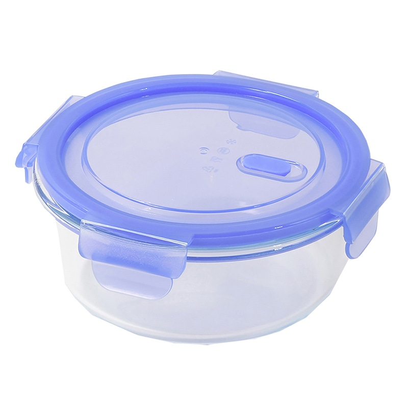 リバティコーポレーション 保存容器 耐熱ガラス 丸型 620ml LD-466 1個（ご注文単位1個）【直送品】