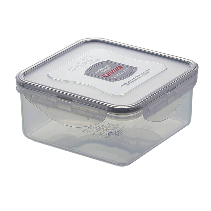 中山福 保存容器 ロック＆ロック クラシック 600ml グレー HPL854G 1個（ご注文単位1個）【直送品】