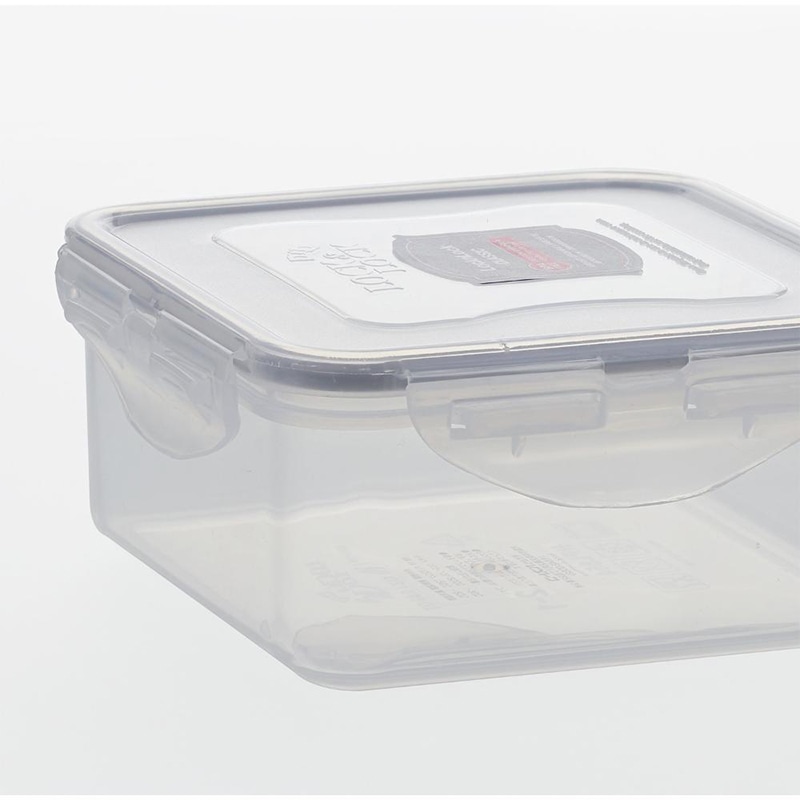 中山福 保存容器 ロック&ロック クラシック 600ml グレー HPL854G 1個(ご注文単位1個)【直送品】