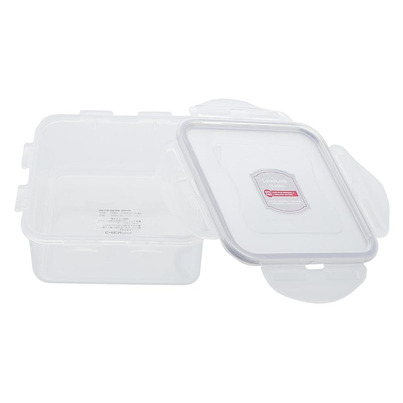 中山福 保存容器 ロック&ロック クラシック 600ml グレー HPL854G 1個(ご注文単位1個)【直送品】