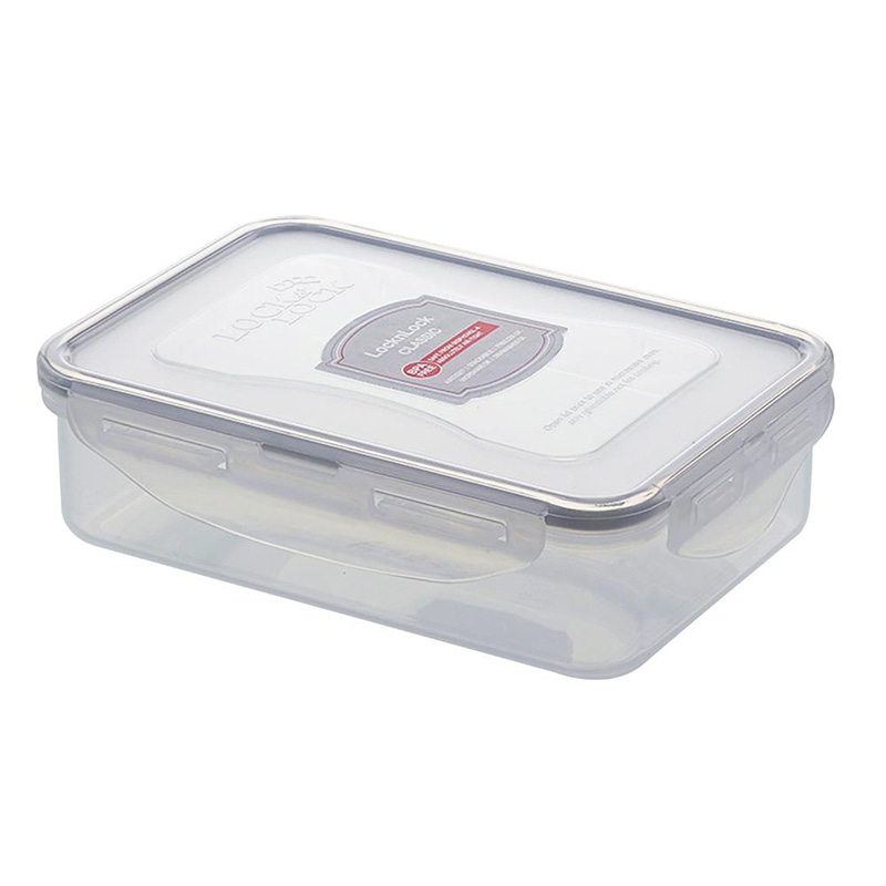 中山福 保存容器 ロック＆ロック クラシック 550ml グレー HPL815G 1個（ご注文単位1個）【直送品】