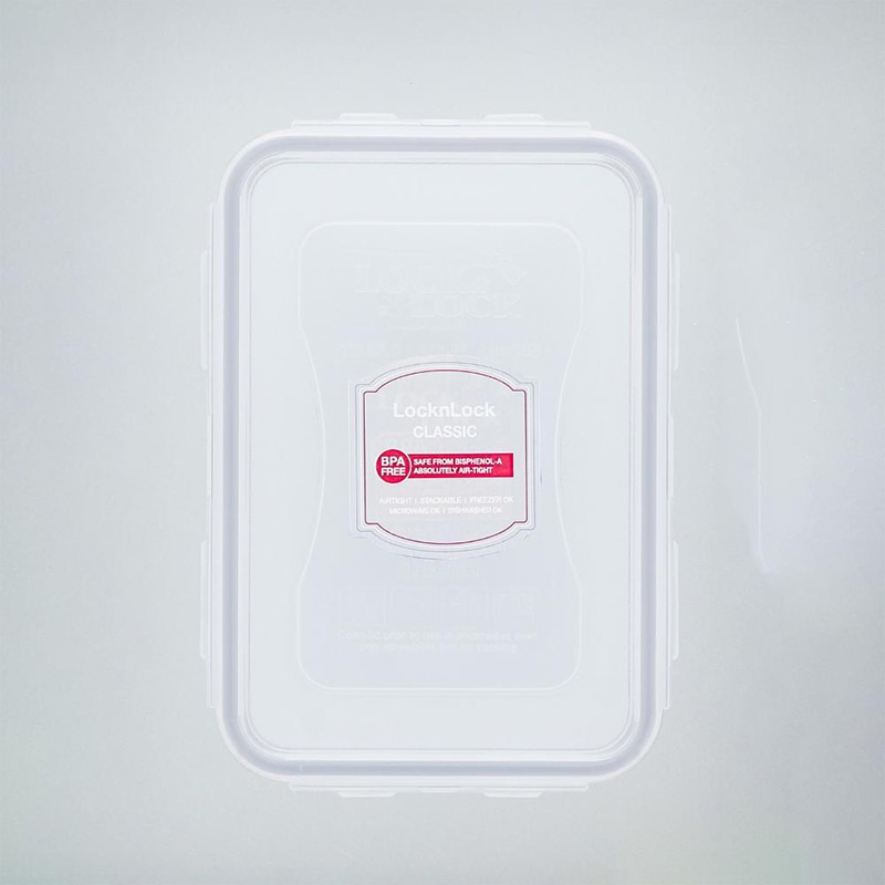 中山福 保存容器 ロック&ロック クラシック 550ml グレー HPL815G 1個(ご注文単位1個)【直送品】