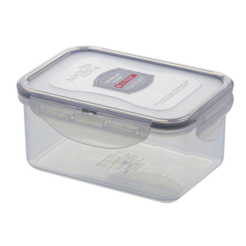 中山福 保存容器 ロック＆ロック クラシック 600ml グレー HPL811G 1個（ご注文単位1個）【直送品】