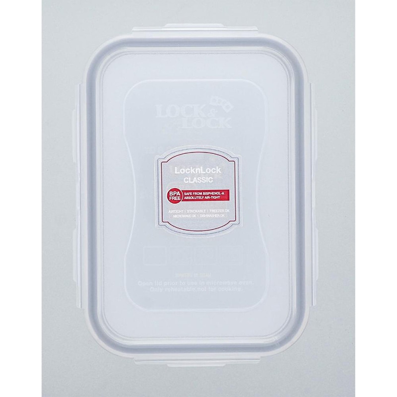 中山福 保存容器 ロック&ロック クラシック 600ml グレー HPL811G 1個(ご注文単位1個)【直送品】