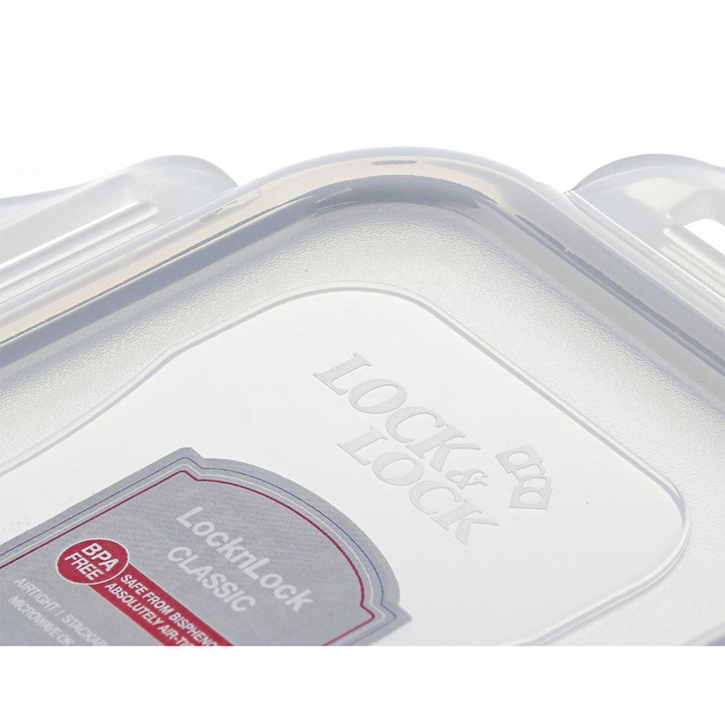 中山福 保存容器 ロック&ロック クラシック 600ml グレー HPL811G 1個(ご注文単位1個)【直送品】