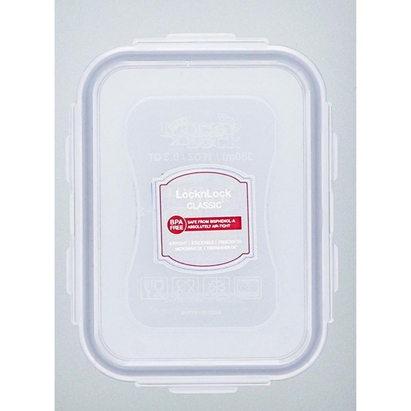 中山福 保存容器 ロック＆ロック クラシック 350ml グレー HPL806G 1個（ご注文単位1個）【直送品】