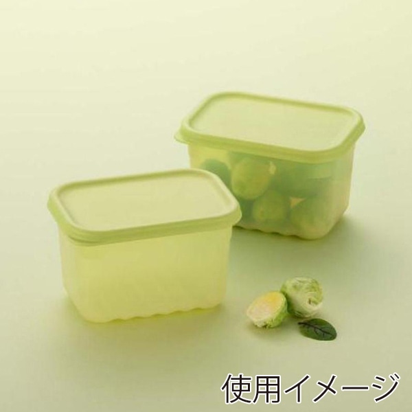 中山福 保存容器 ロック&ロック キープフレッシュ 640ml グリーン HLE5200NCR 1個(ご注文単位1個)【直送品】