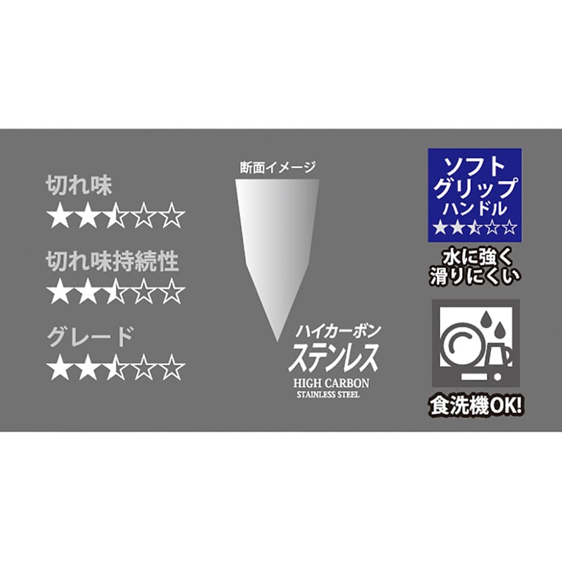 パール金属 三徳ディンプル包丁 ステンレス デイズ 165mm FN-145 1個(ご注文単位1個)【直送品】