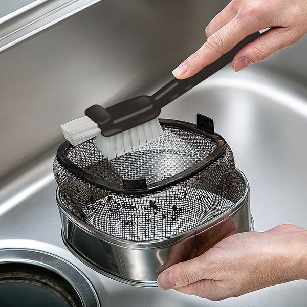 まめいた キッチンブラシ MK 排水口洗い ブラック KB-474BK 1個(ご注文単位1個)【直送品】