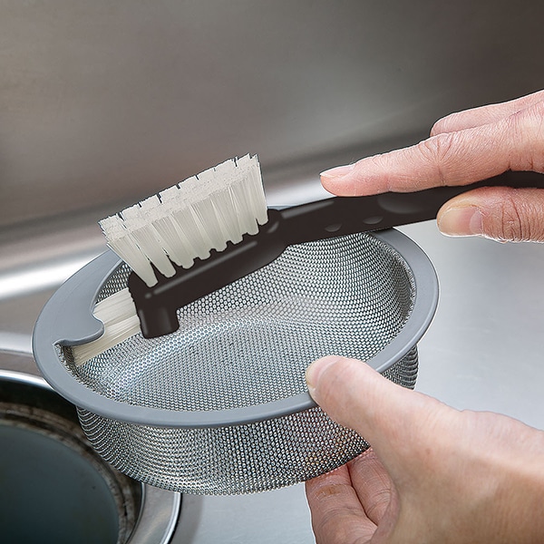 まめいた キッチンブラシ MK 排水口洗い ブラック KB-474BK 1個(ご注文単位1個)【直送品】