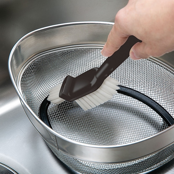 まめいた キッチンブラシ MK 排水口洗い ブラック KB-474BK 1個(ご注文単位1個)【直送品】