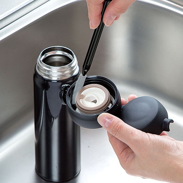 まめいた ブラシ MK ブラシ 中栓洗い ブラック KB-480BK 1個(ご注文単位1個)【直送品】