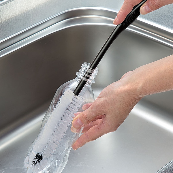 まめいた ブラシ MK スリムボトル洗い ロング ブラック KB-481BK 1個(ご注文単位1個)【直送品】