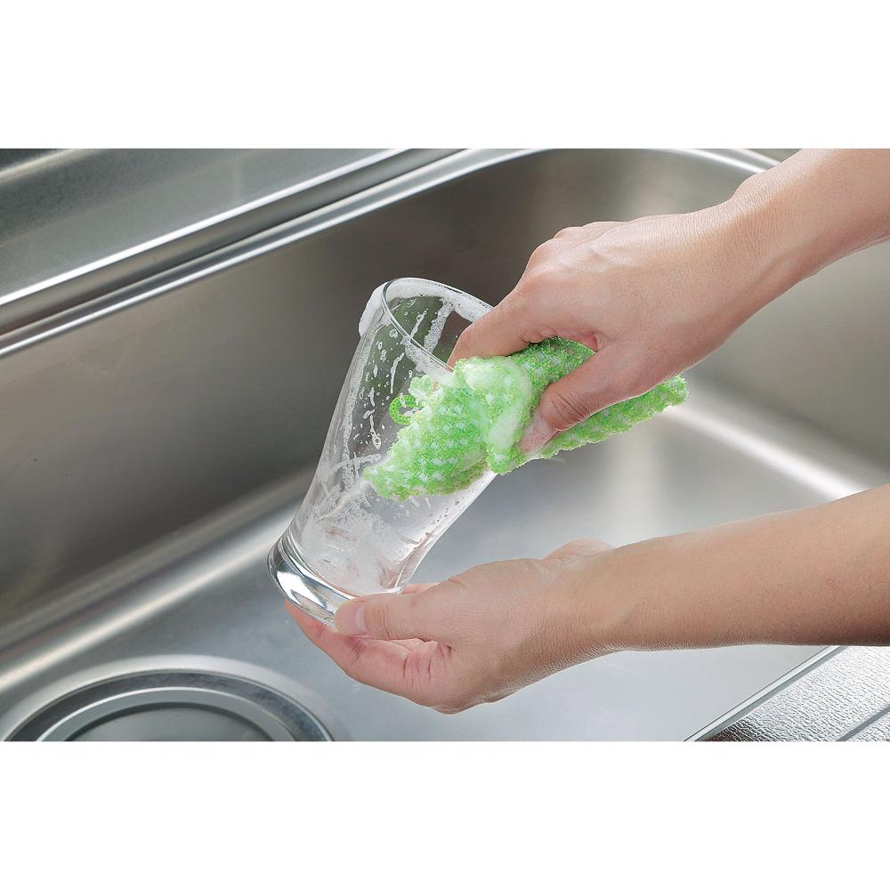 まめいた スポンジ 泡あわネット グリーン KB-407Ｇ 1個（ご注文単位1個）【直送品】