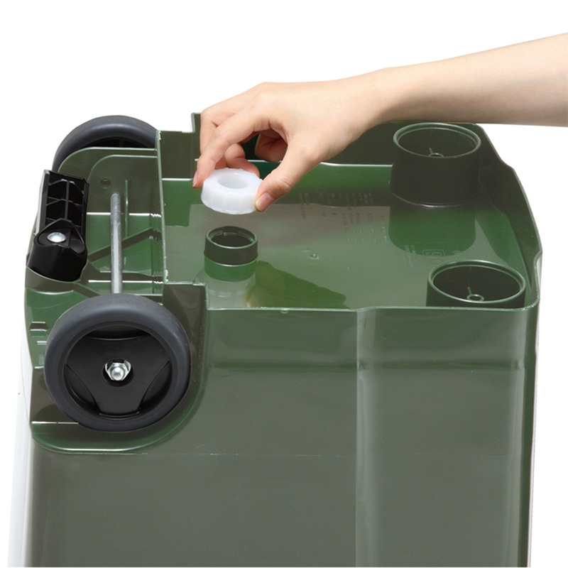 アスベル ハンドル付きペール キャスター付 90L グリーン A6728 1個(ご注文単位1個)【直送品】