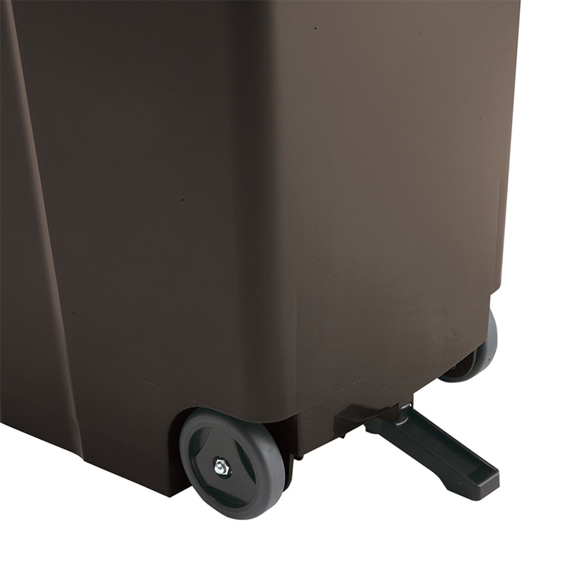 アスベル ハンドル付きペール キャスター付 90L ブラウン A6728 1個(ご注文単位1個)【直送品】