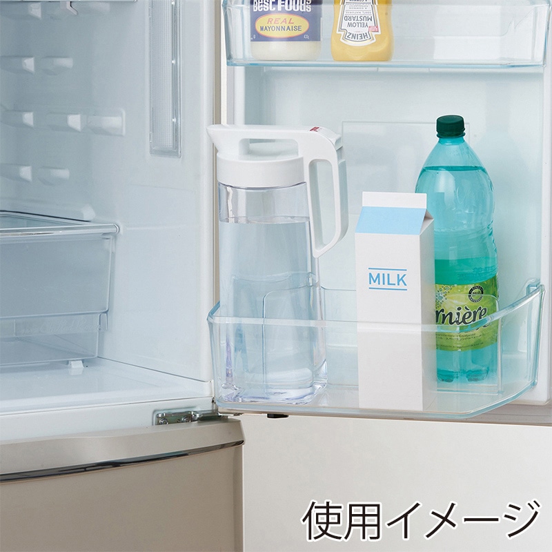 アスベル 冷水筒 耐熱 ドリンク・ビオ 2.1L ホワイト 2100K A8031 1個(ご注文単位1個)【直送品】