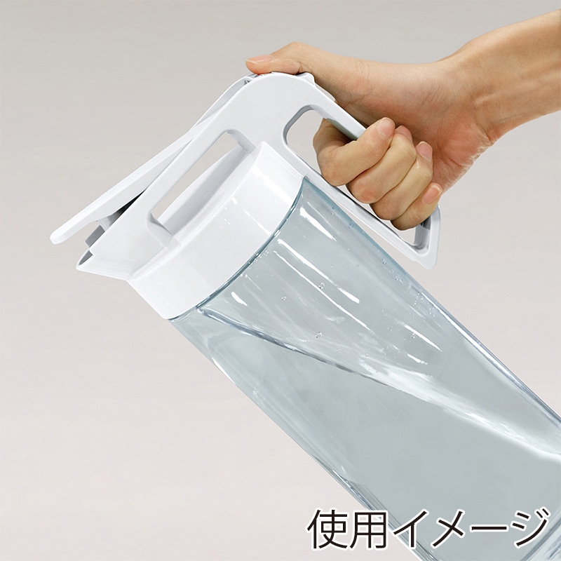 アスベル 冷水筒 耐熱 ドリンク・ビオ 2.1L ホワイト 2100K A8031 1個(ご注文単位1個)【直送品】