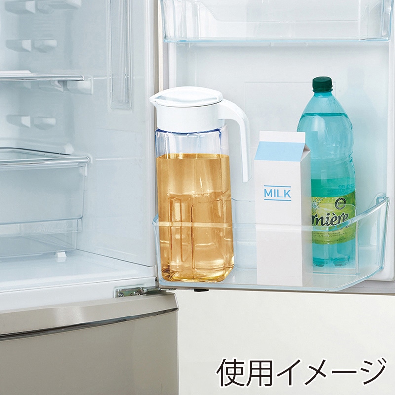 アスベル 冷水筒 耐熱 ドリンク・ビオ 2.1L ホワイト D-211 A8041 1個(ご注文単位1個)【直送品】