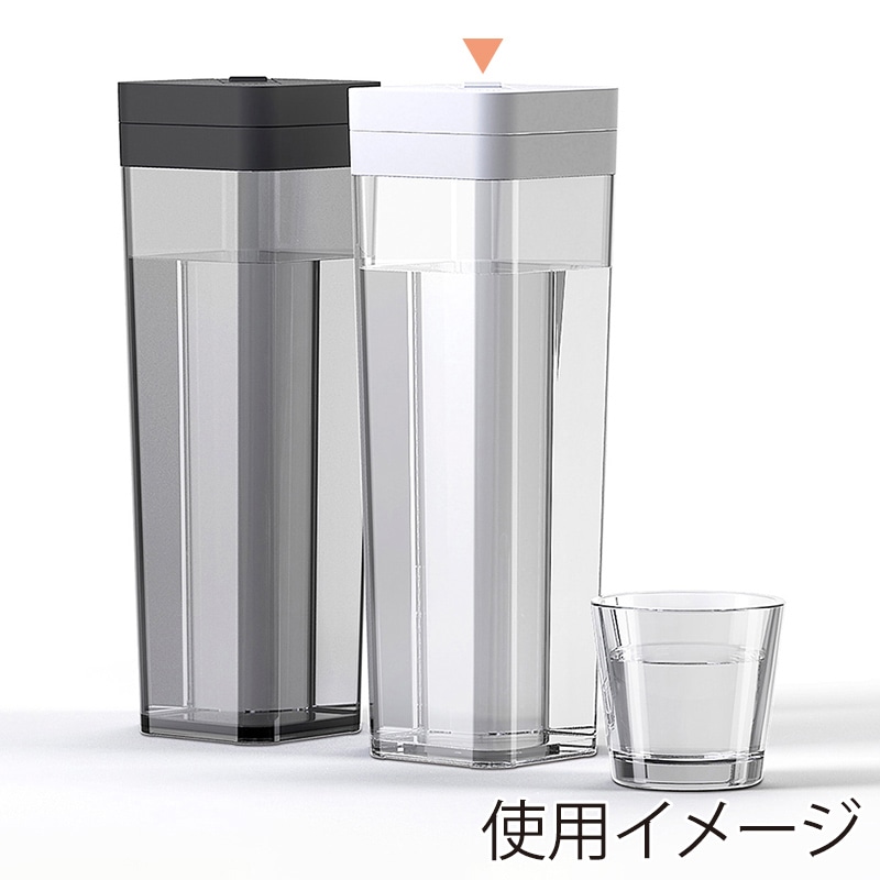 アスベル 冷水筒 耐熱 ドリンク・ビオ 1.2L ホワイト SP120 A8050 1個(ご注文単位1個)【直送品】